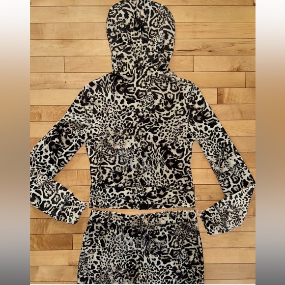 NWT JUICY COUTURE animal print small bling Velour Tracksuit  Set -Ocelot - Picture 14 of 16